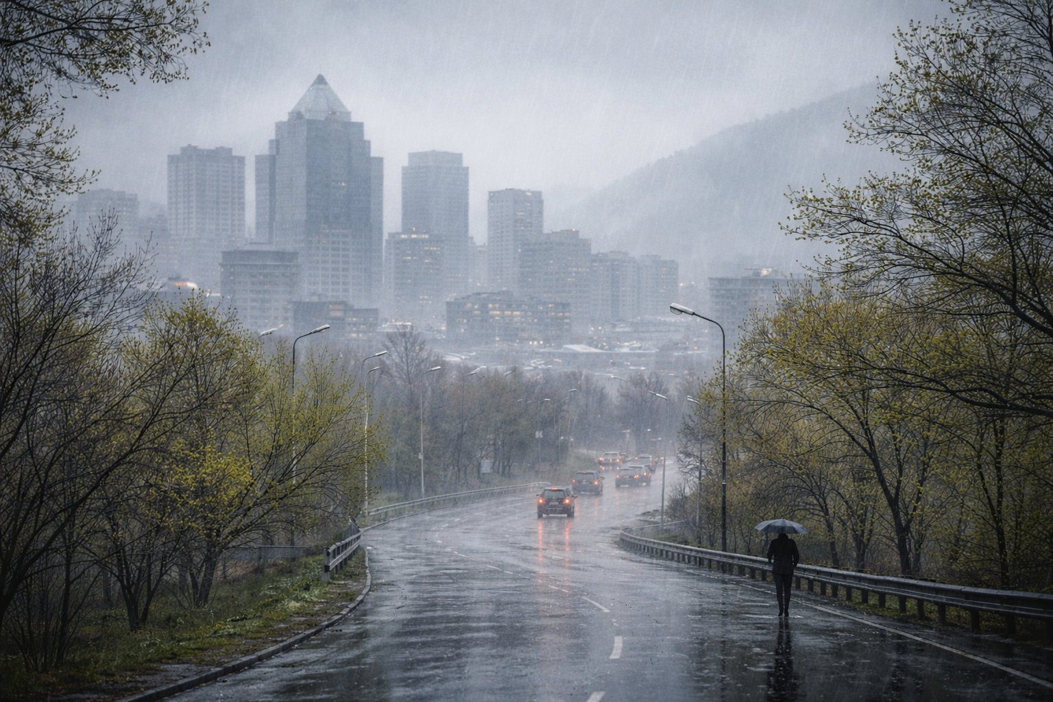 Сильный ветер, дожди и местами пыльные бури ожидаются в регионах Казахстана