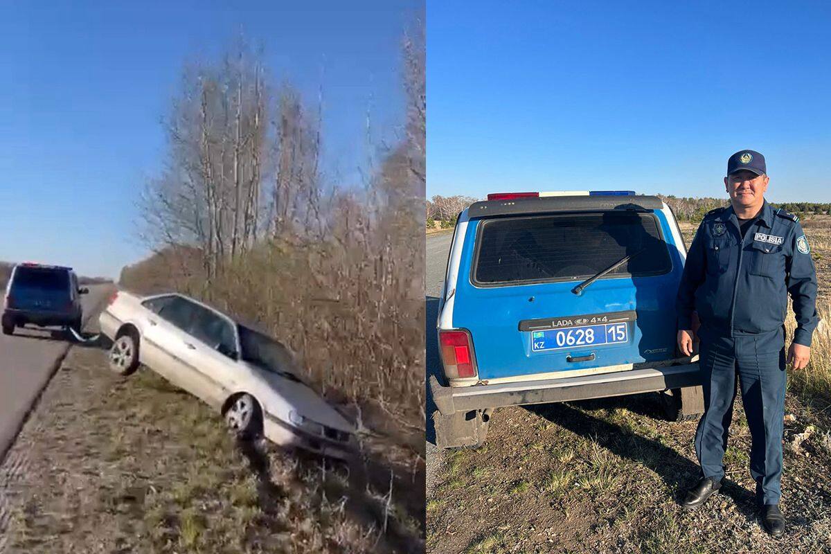 СҚО-да қан қысымы көтерілген жүргізушіге полицейлер көмектесті