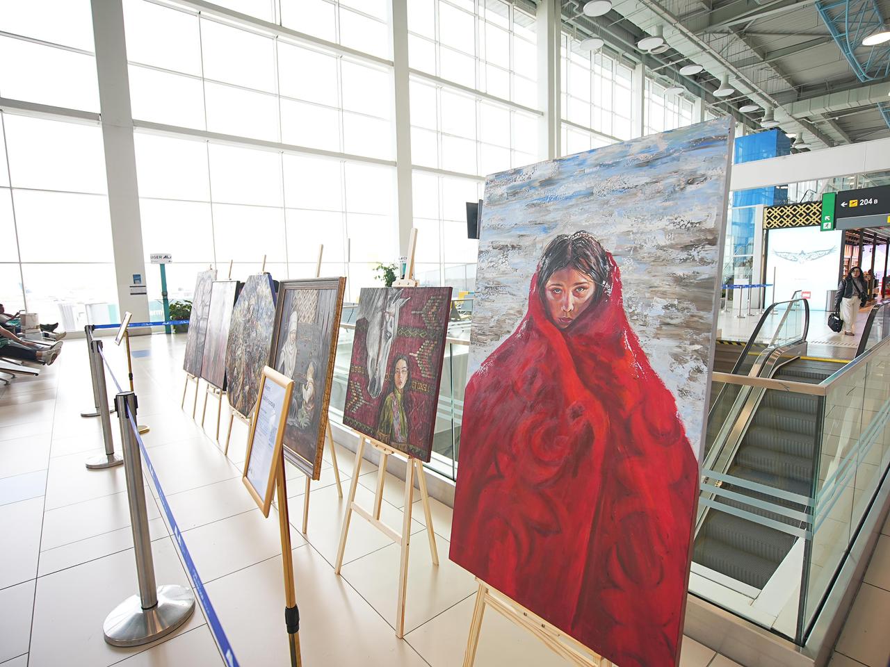 Алматы әуежайында заманауи өнер көрмесі ашылды