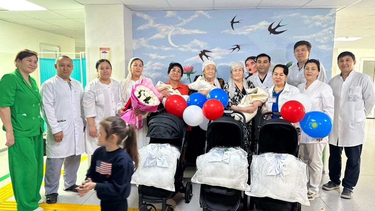 Түркістанда 41 жастағы әйел үшемді дүниеге әкелді