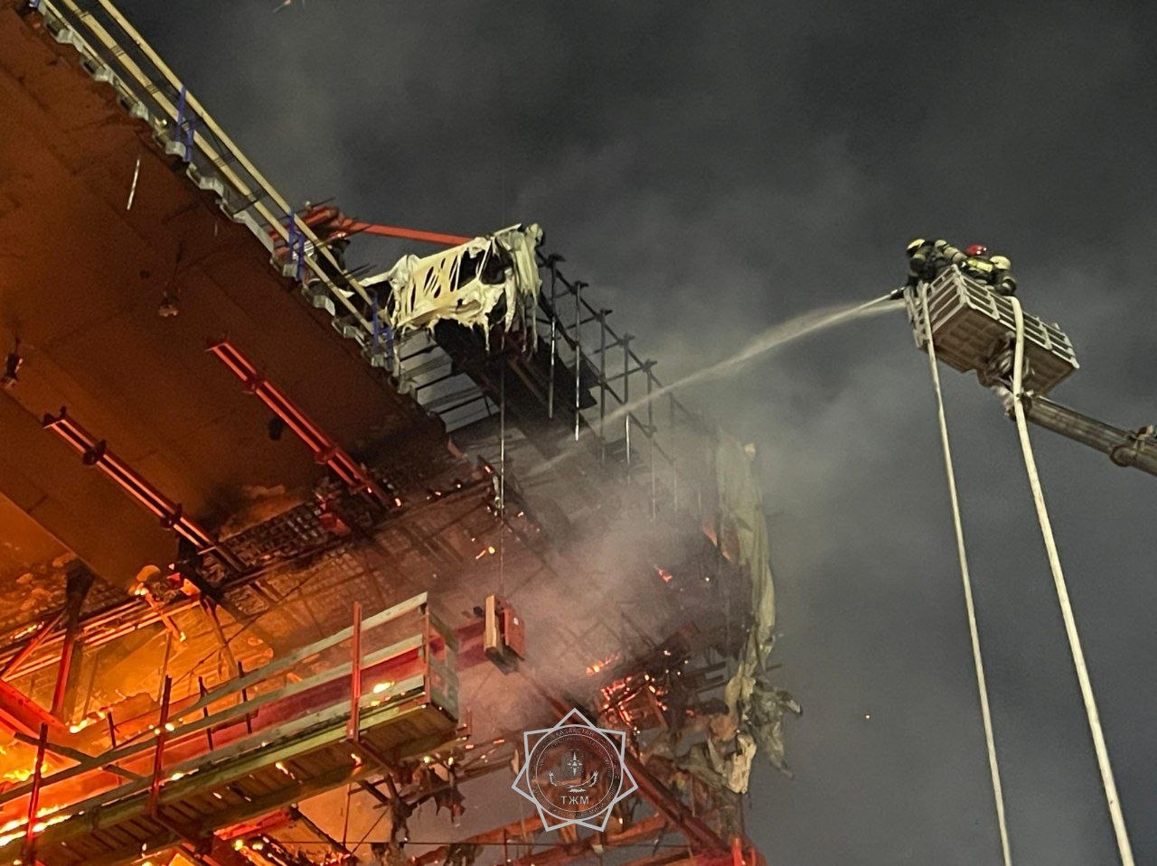 Павлодарда салынып жатқан көпір тағы өртенді