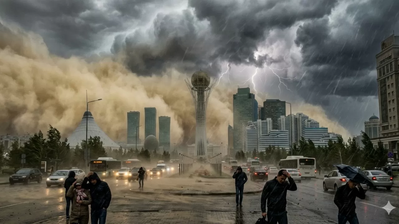 Астану накроет шторм и пыльная буря: синоптики выступили с экстренным предупреждением