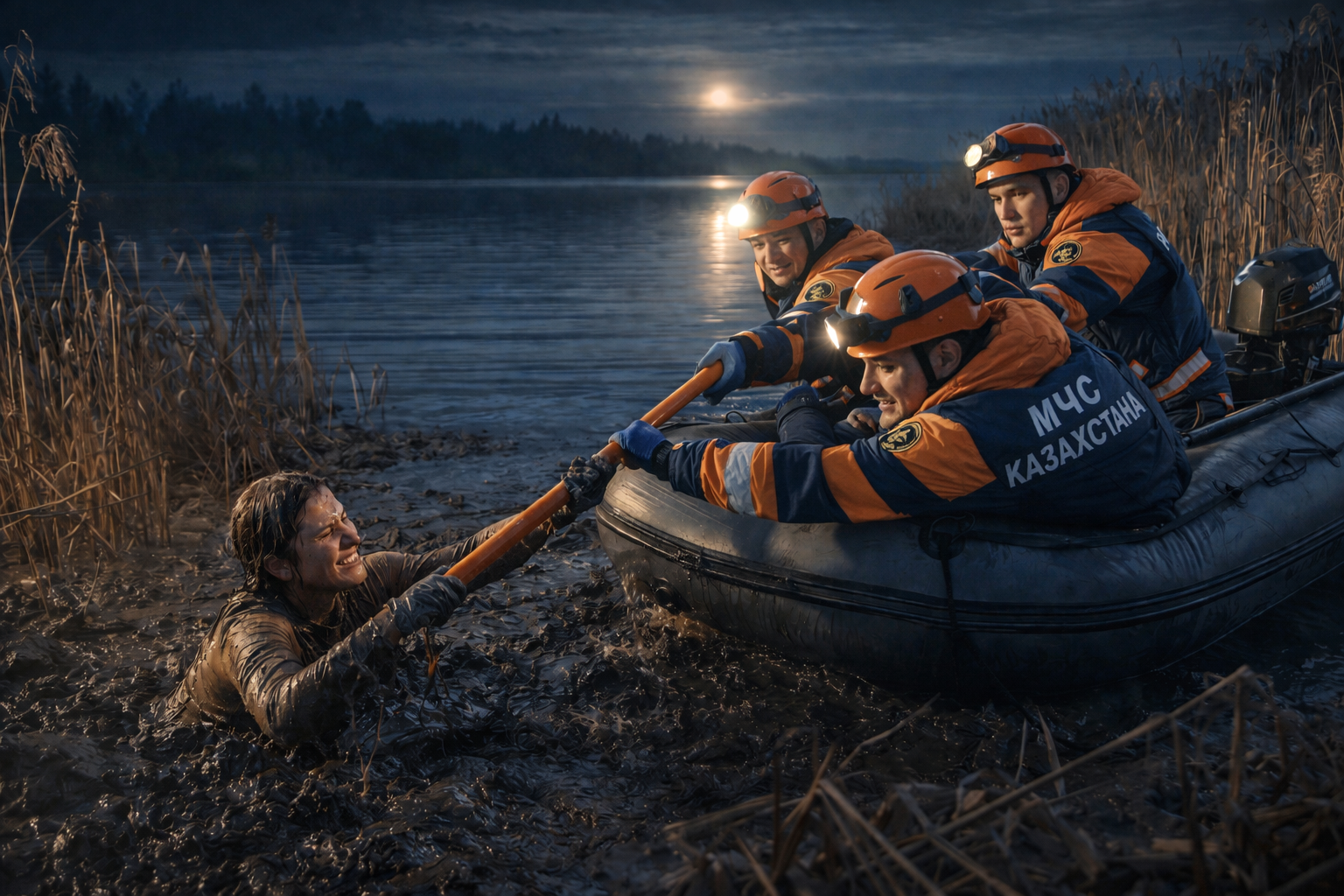 Женщина застряла в болоте под Павлодаром  
