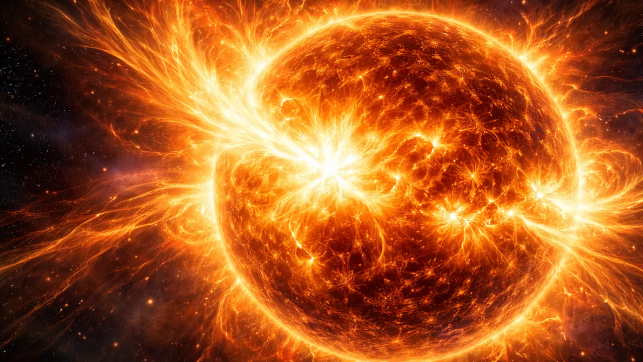 Магнитная буря 3 апреля: на Солнце зафиксирована вспышка предпоследнего класса мощности