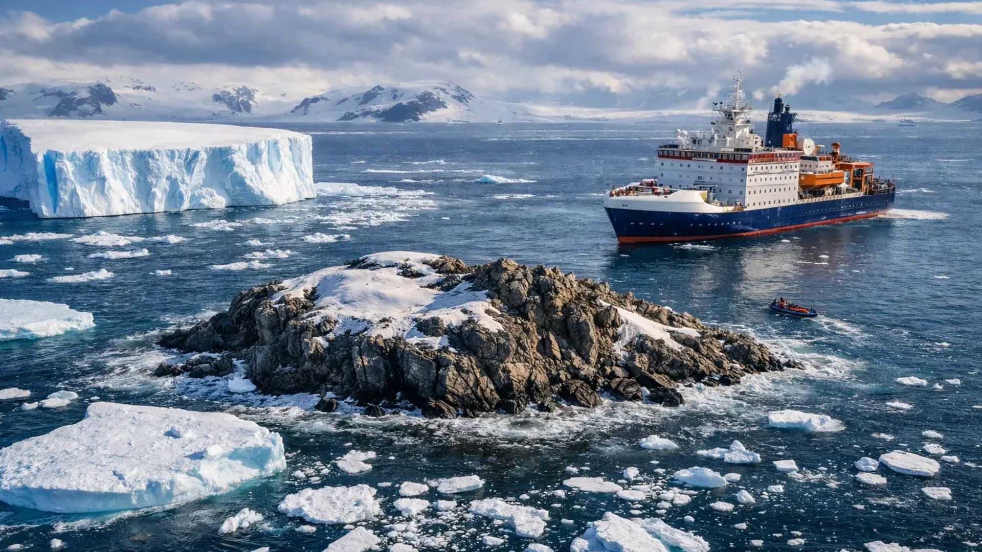 Антарктидада белгісіз арал табылды