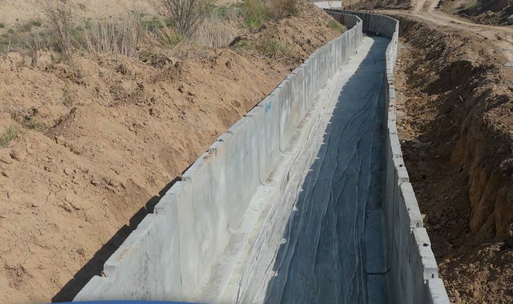 Жамбыл облысында магистральдық каналда реконструкция жұмыстары жүргізіліп жатыр