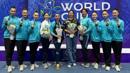 Гимнастки Казахстана поднялись на пьедестал в Ташкенте 