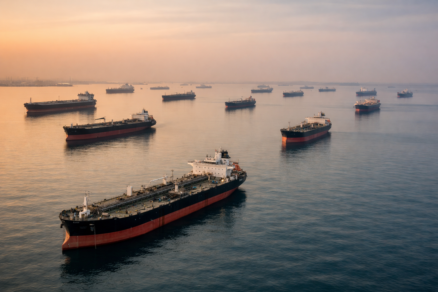 Парсы шығанағында 132 миллион баррель мұнай тиеген кемелер бөгеліп тұр