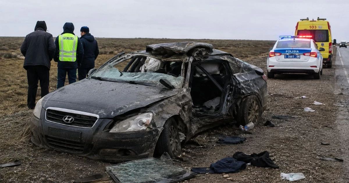 Атырау облысында жантүршігерлік жол апатынан 4 адам қаза тапты