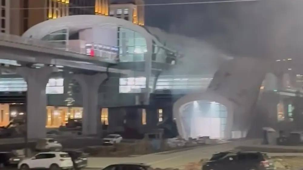 Астанада LRT стансасында өрт болды