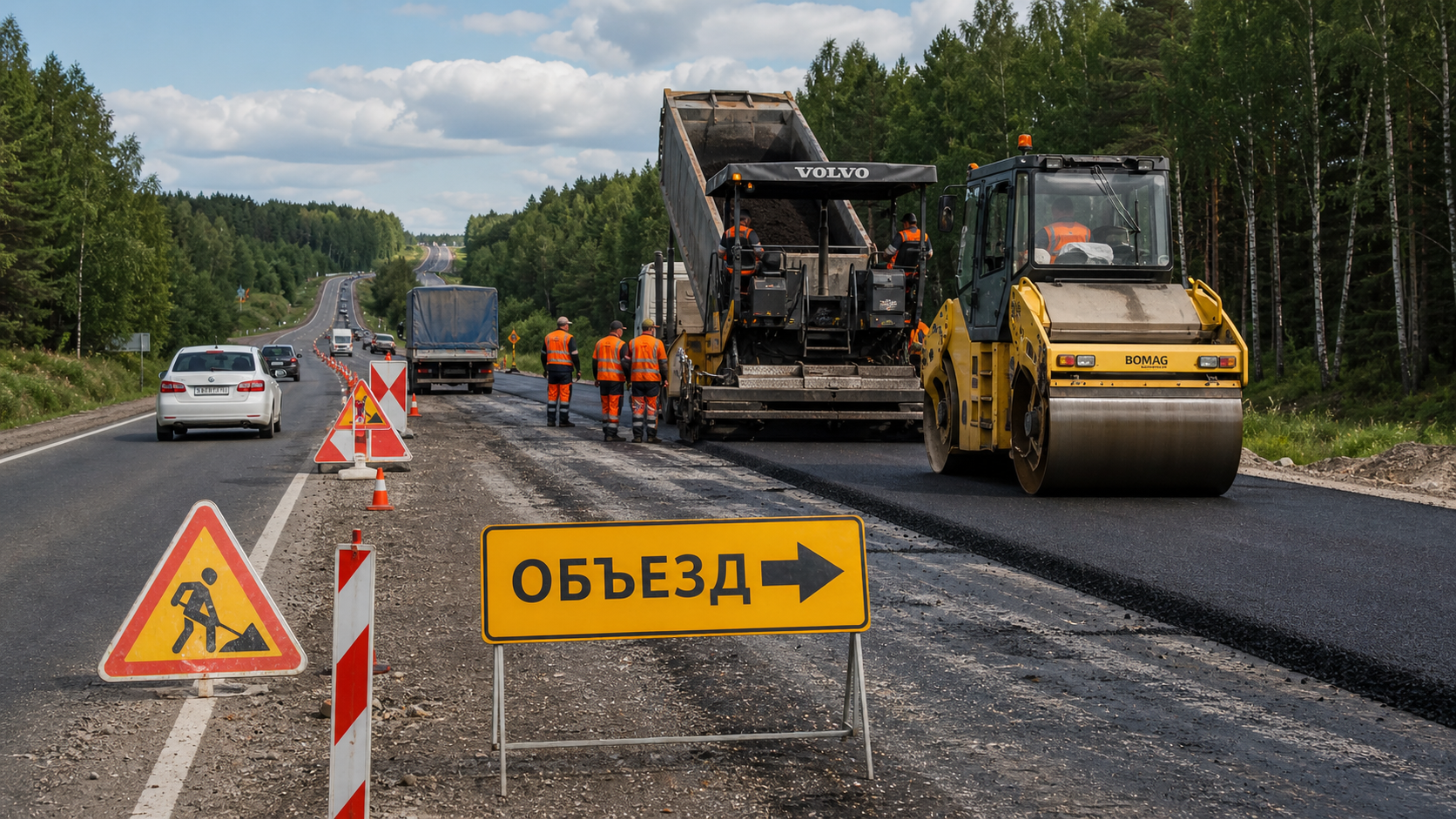 Республиканскую трассу временно закроют из-за ремонта в РК 