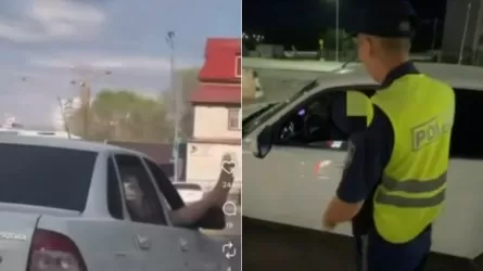 Өскеменде көлік терезесінен аяғын шығарған жолаушы жауапқа тартылды