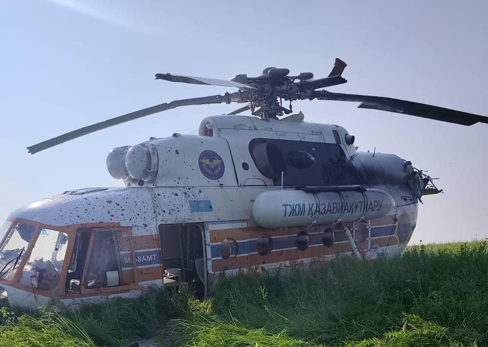 Павлодар облысында Төтенше жағдайлар министрлігінің тікұшағы апатты жағдайда қонды