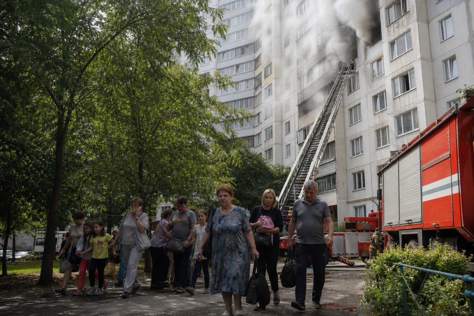 Полицейские спасли жителей во время пожара в многоэтажке Экибастуза  