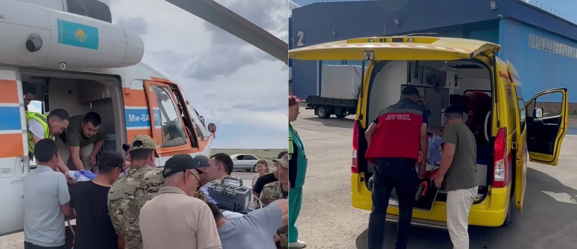 Ұлытау облысында науқас санитарлық авиациямен шұғыл жеткізілді