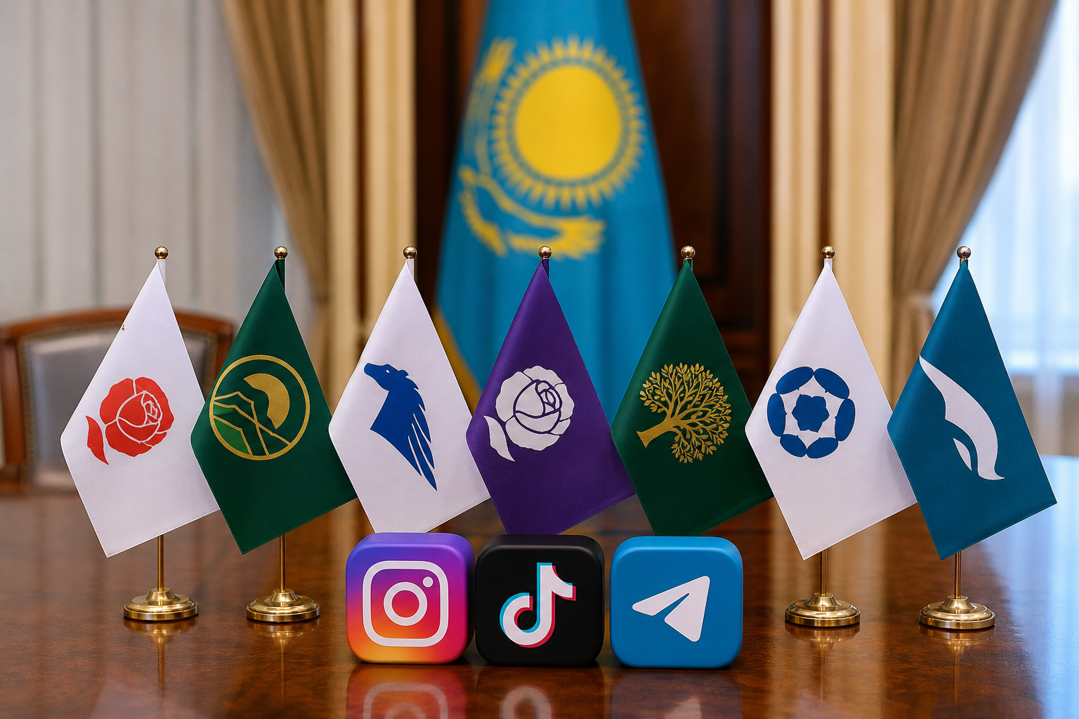 Названы самые популярные партии Казахстана в Instagram