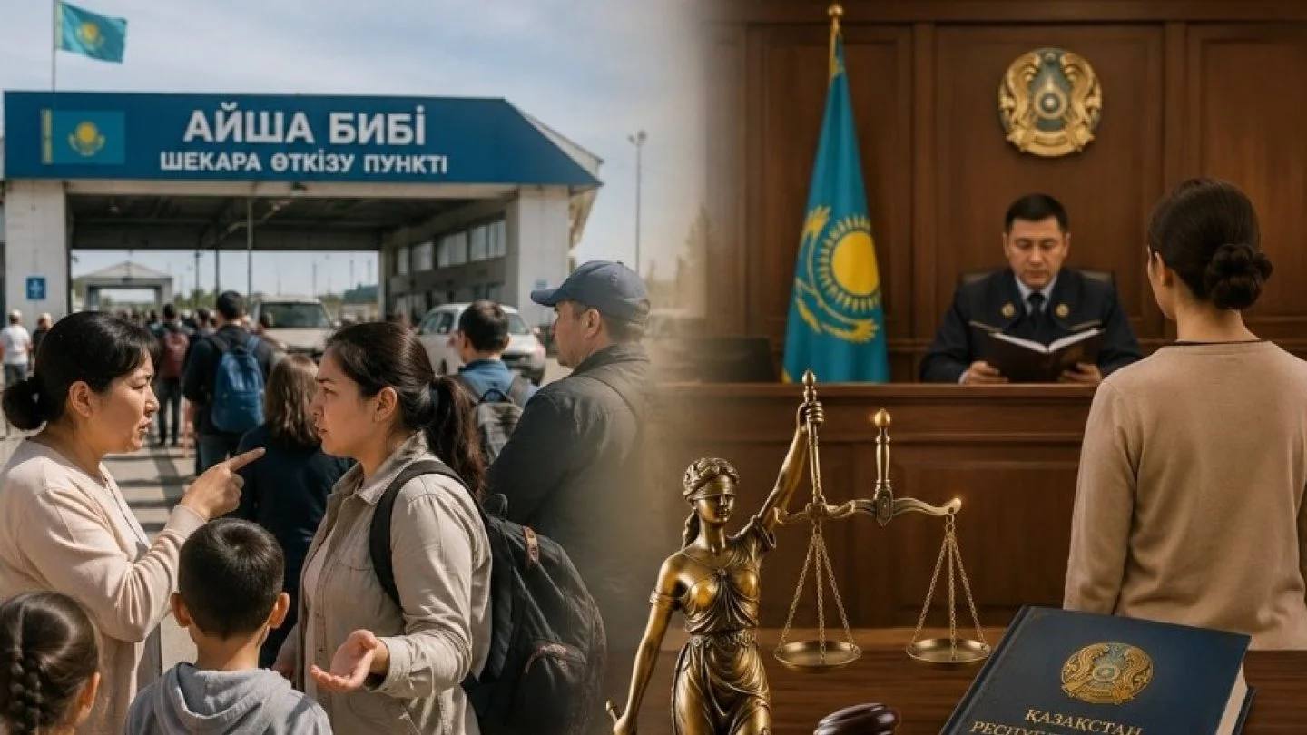 "Жанжал шығарып, бұзақылық істеген": Қырғызстанмен шекарада кезексіз өтпек болған әйел сотталды