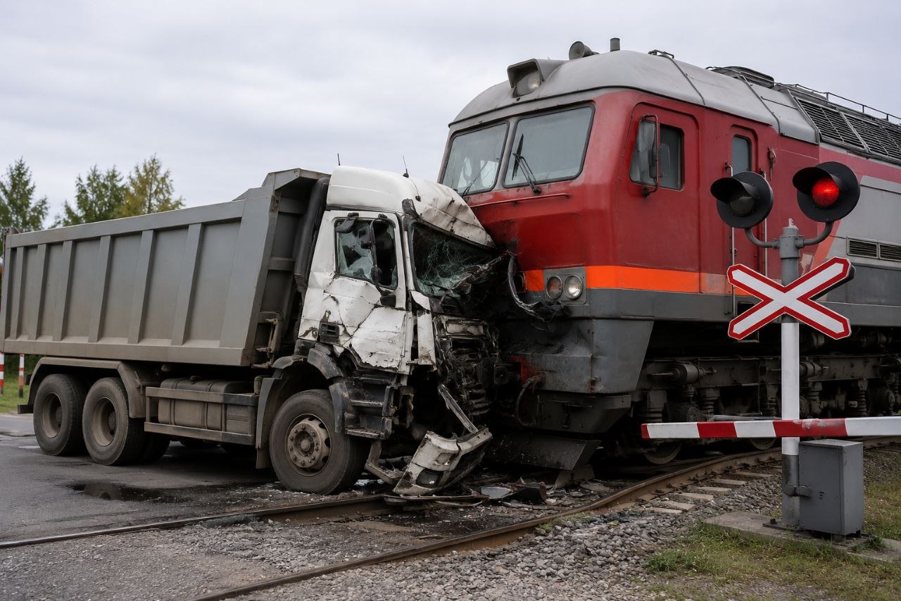 Алматыда жүк көлігі пойызбен соқтығысып, жүргізуші ауруханаға түсті