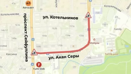 В Алматы почти на неделю перекроют дорогу из-за ремонта
