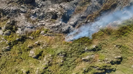Вертолеты и десантники всю ночь боролись с огнем в горах ВКО  