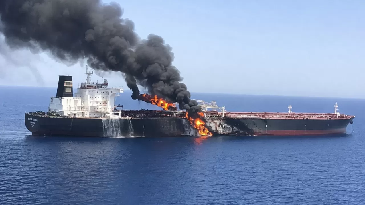 Супертанкер подорвался на минах в Ормузском проливе