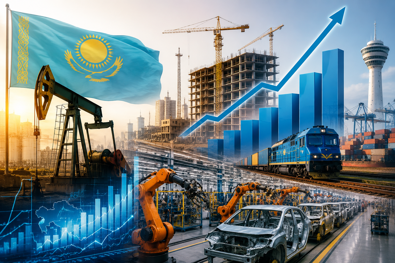 Қазақстан экономикасының 7 айдағы өсімі сыртқы сын-қатерлерге қарамастан тұрақтылығын сақтап отыр