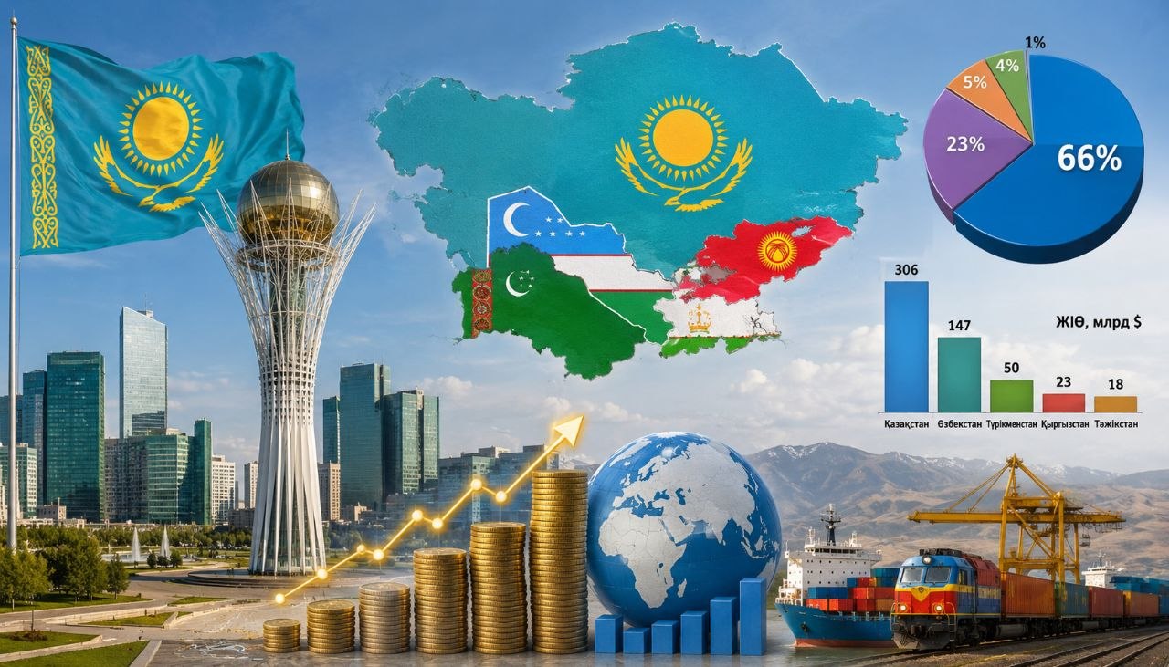 Орталық Азия экономикасының жартысынан астамы Қазақстанға тиесілі