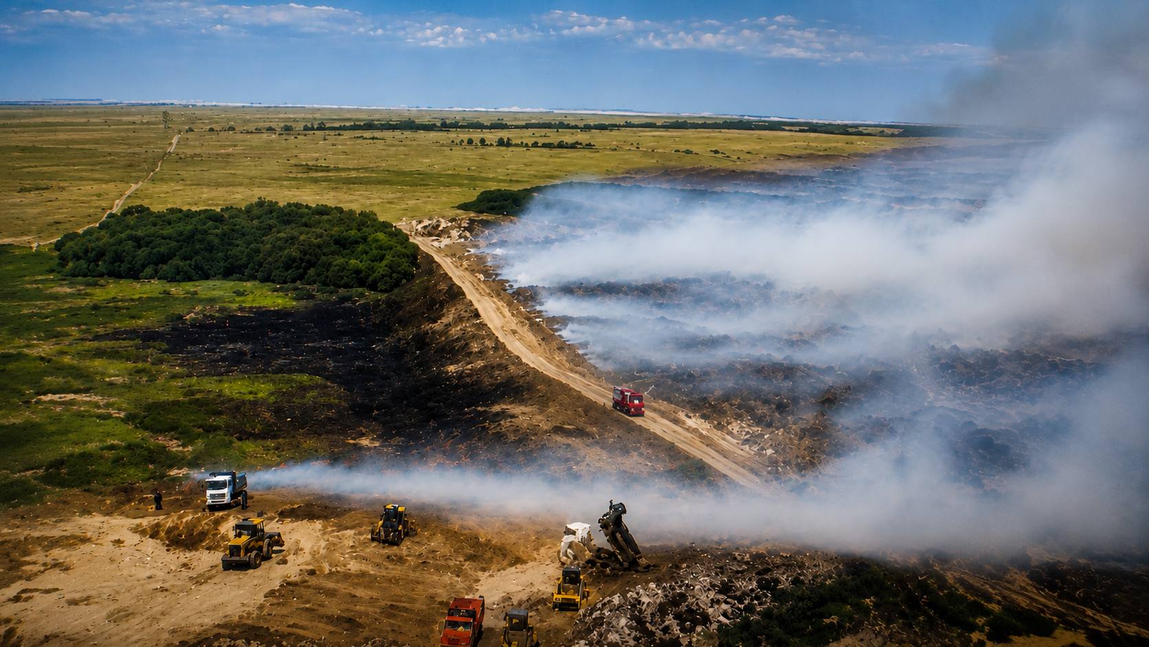 Оралда қоқыс полигонындағы өрт толықтай сөндірілді