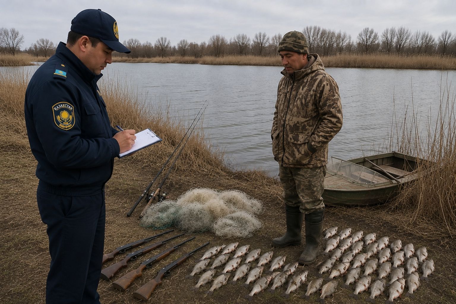 Аңшылық пен балық аулауға қатысты 47 заң бұзушылық анықталды