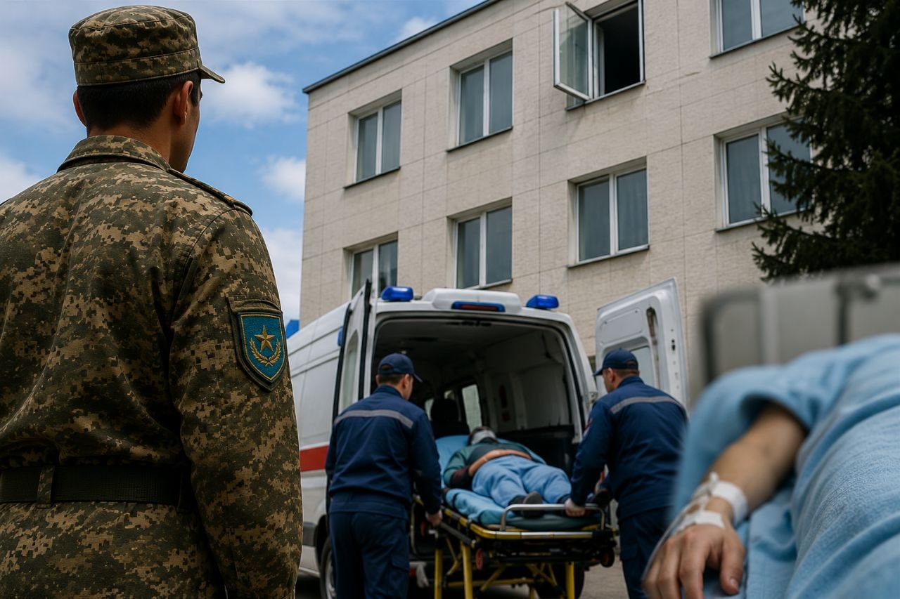 Қонаевтағы әскери бөлімде сарбаз терезеден құлап, жарақат алды