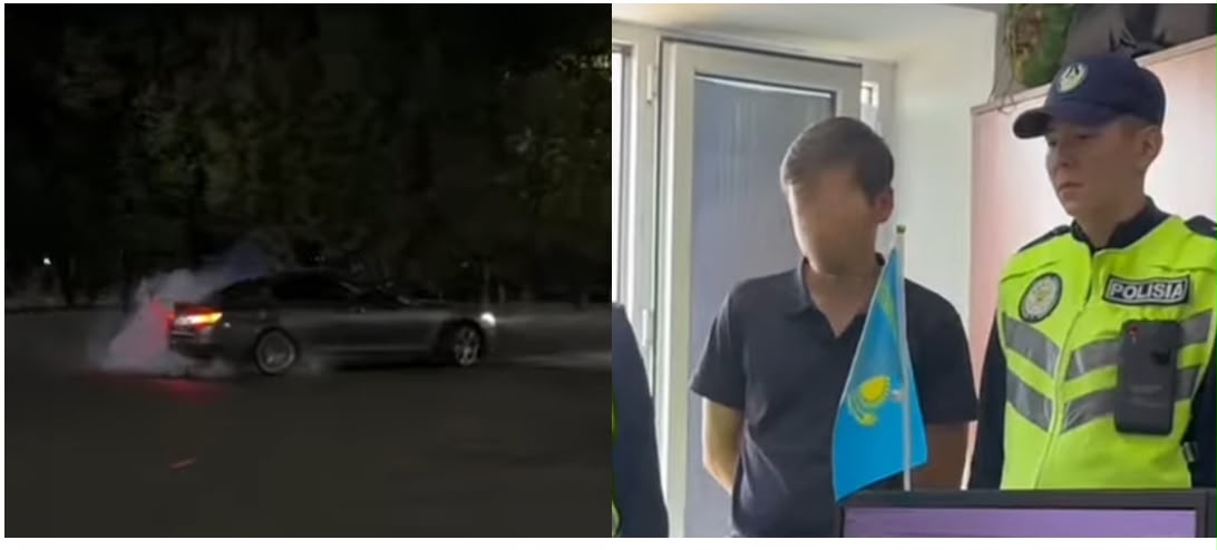 Жамбыл облысында қауіпті дрифт жасаған жүргізуші 5 тәулікке қамалды