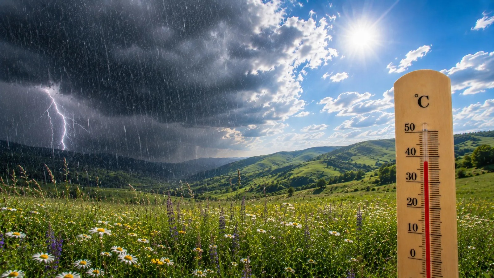 Бірнеше өңірде найзағай мен қатты жаңбыр күтіледі