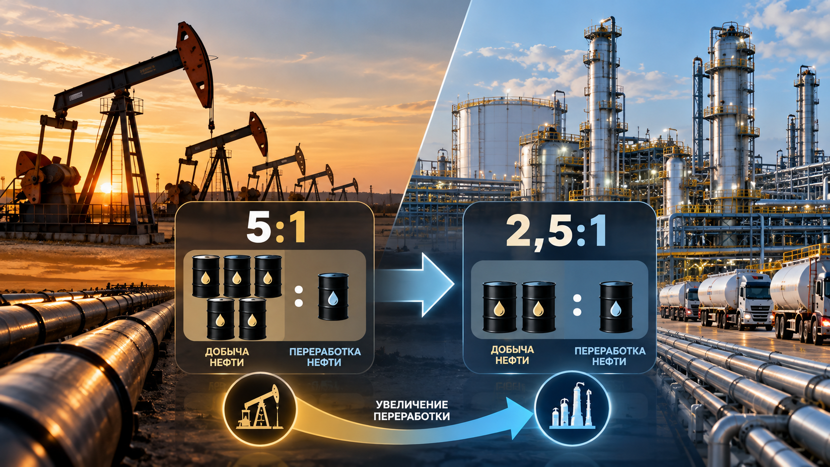 Казахстан вдвое сократит разрыв между добычей и переработкой нефти  