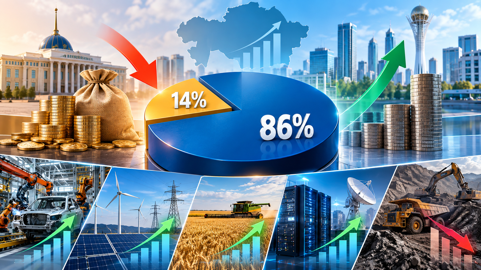 14% против 86%: как изменились источники финансирования инвестиций в РК 