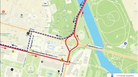 В Астане временно изменили схемы движения четырех автобусных маршрутов