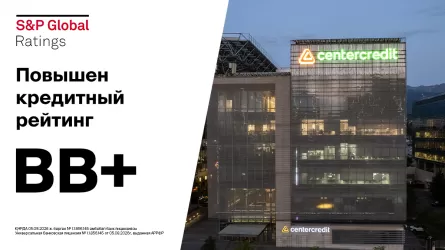 S&P Global Ratings повысило рейтинг Банка ЦентрКредит 