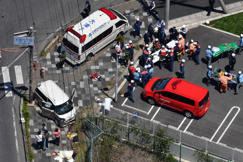 Автомобиль врезался в колонну детей в Японии  
