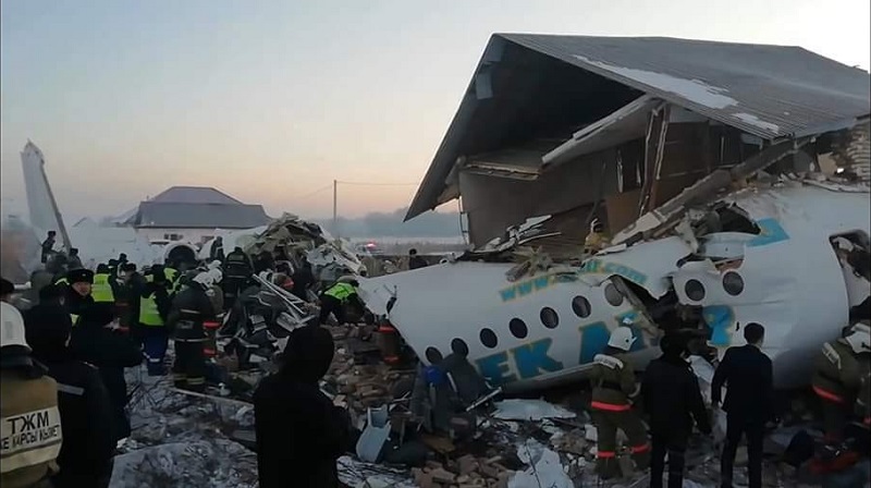 Самолет упал близ Алматы  