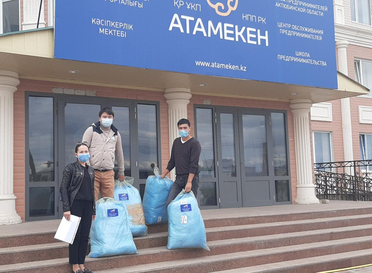 #ВирусДобра: 200 средств индивидуальной защиты в качестве гуманитарной помощи от предпринимателей Оренбурга прибыло в Актобе 