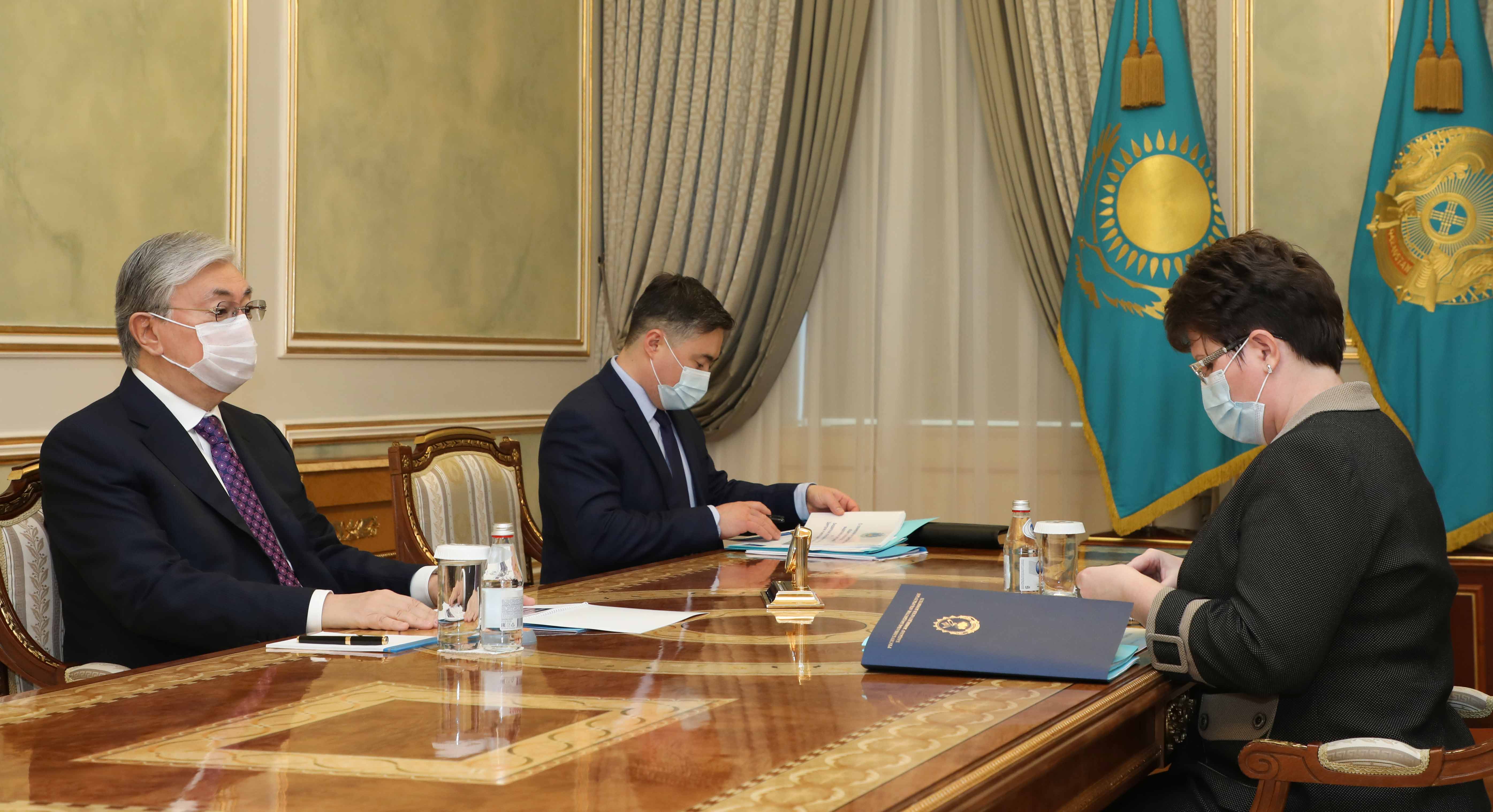 Токаев принял председателя счетного комитета по контролю за исполнением республиканского бюджета 