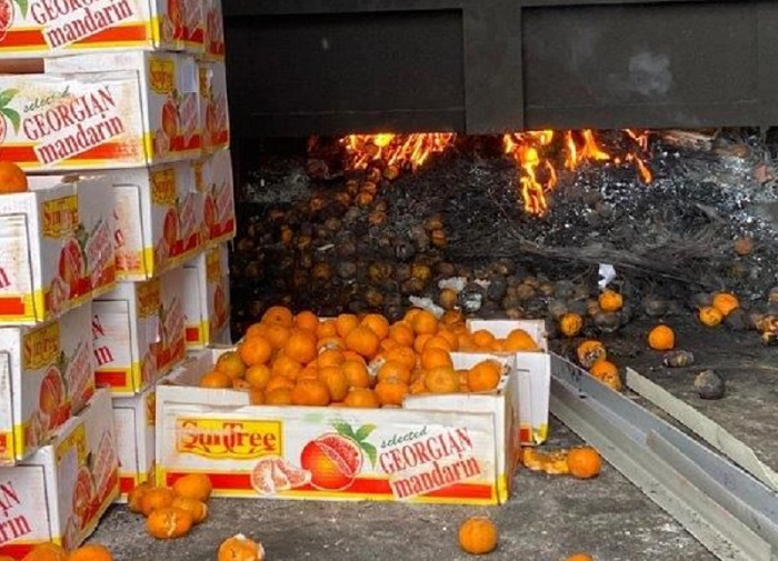 Уничтожена крупная партия опасных мандаринов из Грузии – МСХ РК   