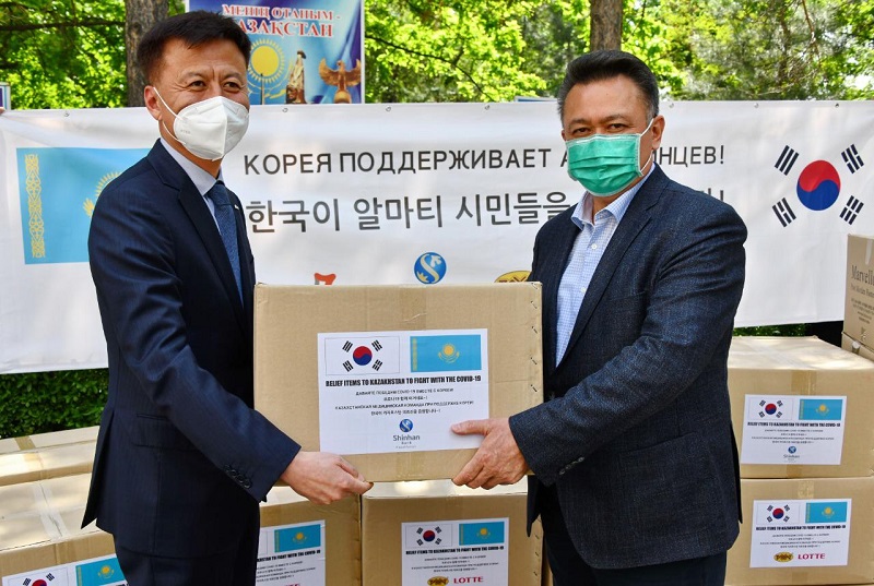 На $45 тысяч акимату Алматы оказали гуманитарную помощь южнокорейские компании   
