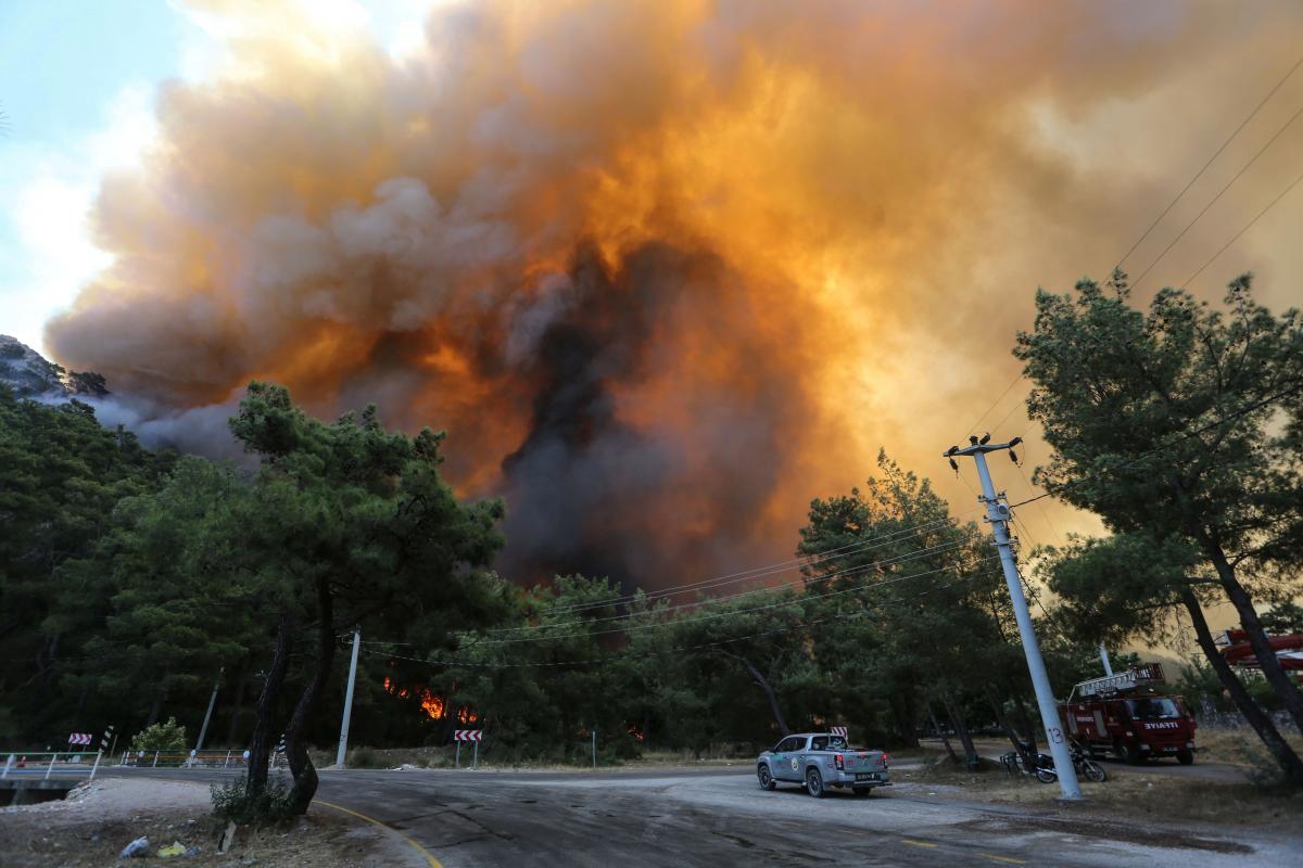 Анталья и другие пострадавшие от лесных пожаров провинции Турции объявлены зонами бедствий