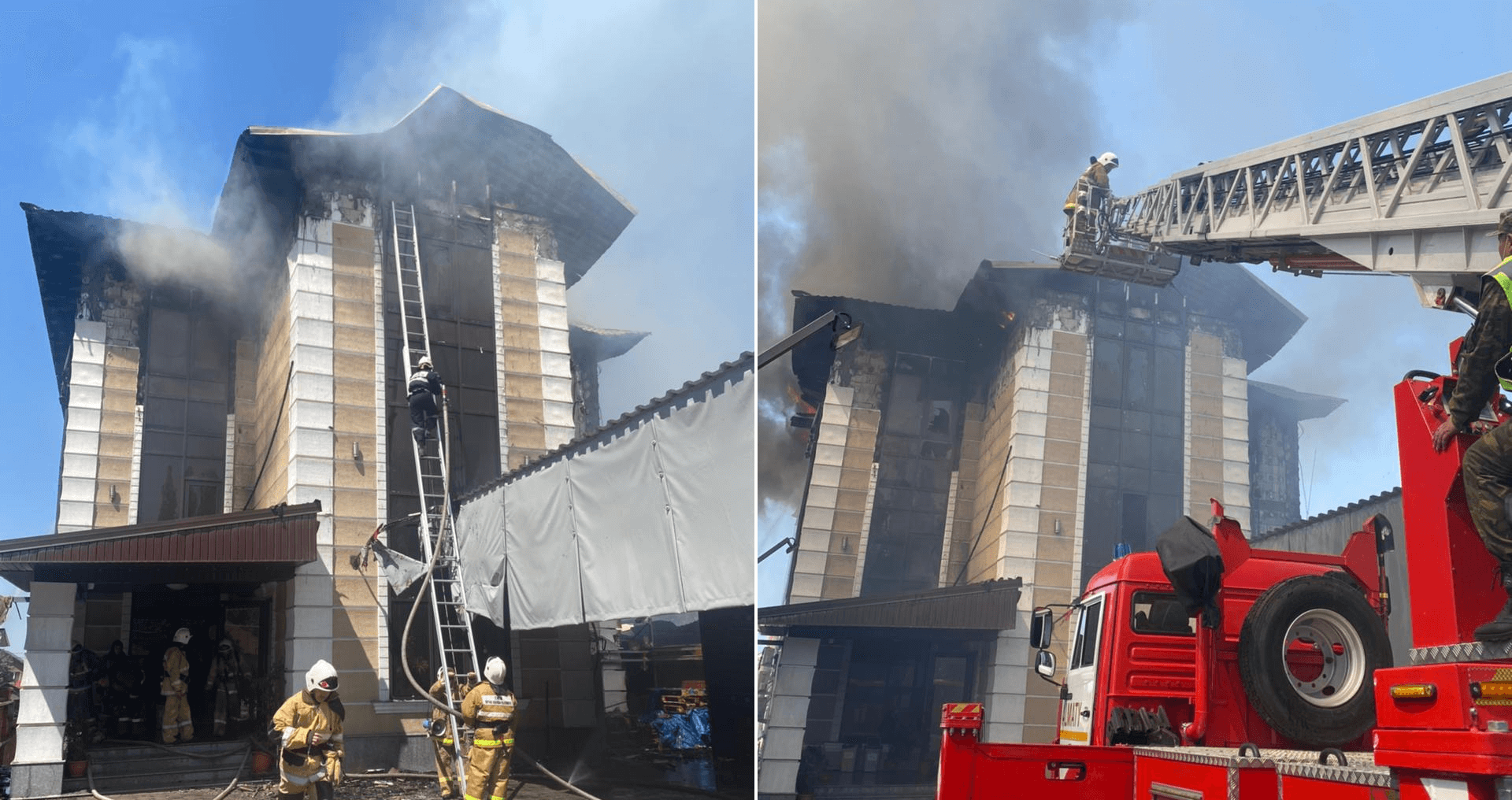 В микрорайоне Горный гигант в Алматы потушили пожар