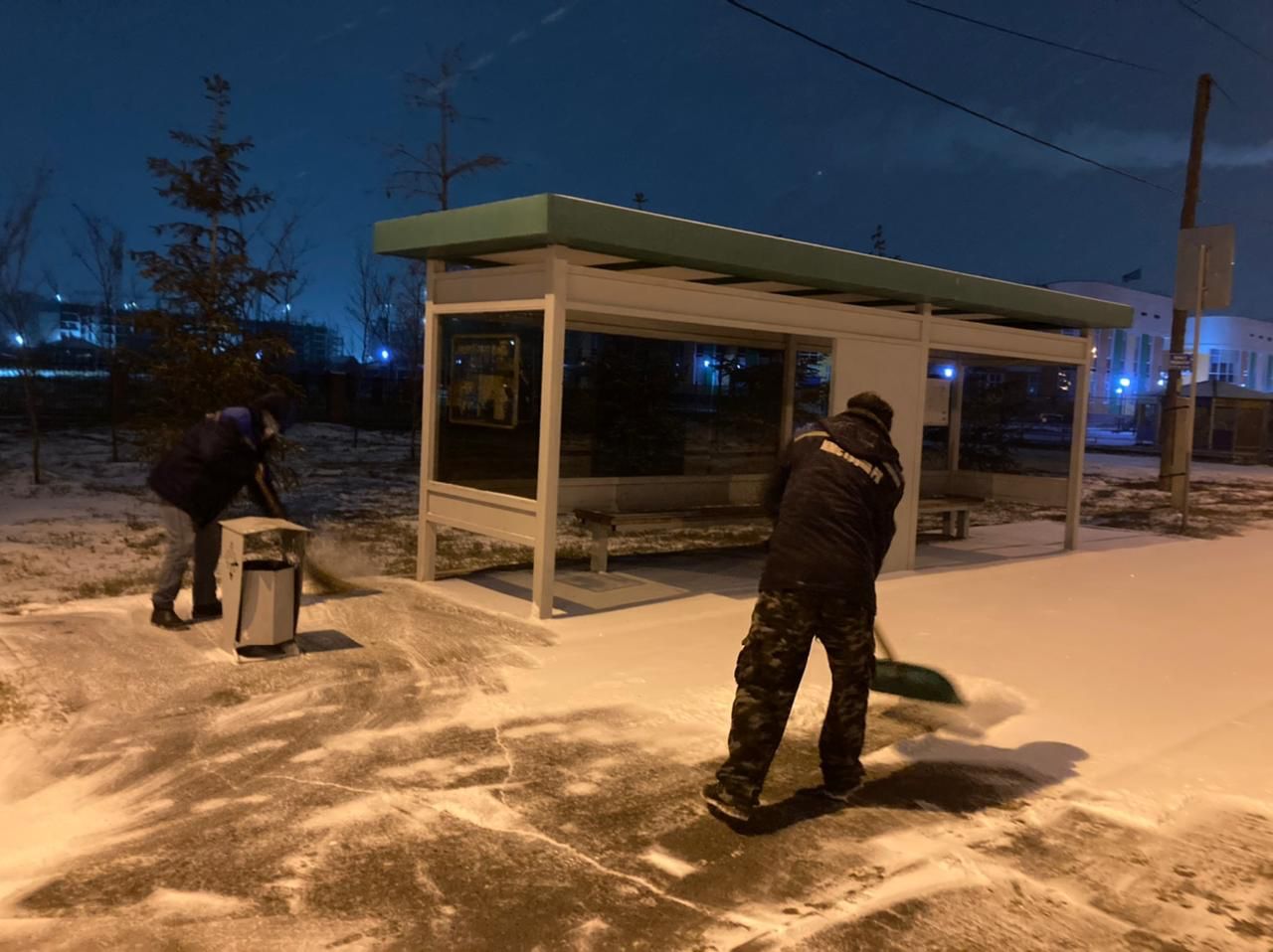 Сколько снега выпало в Алматы за ночь