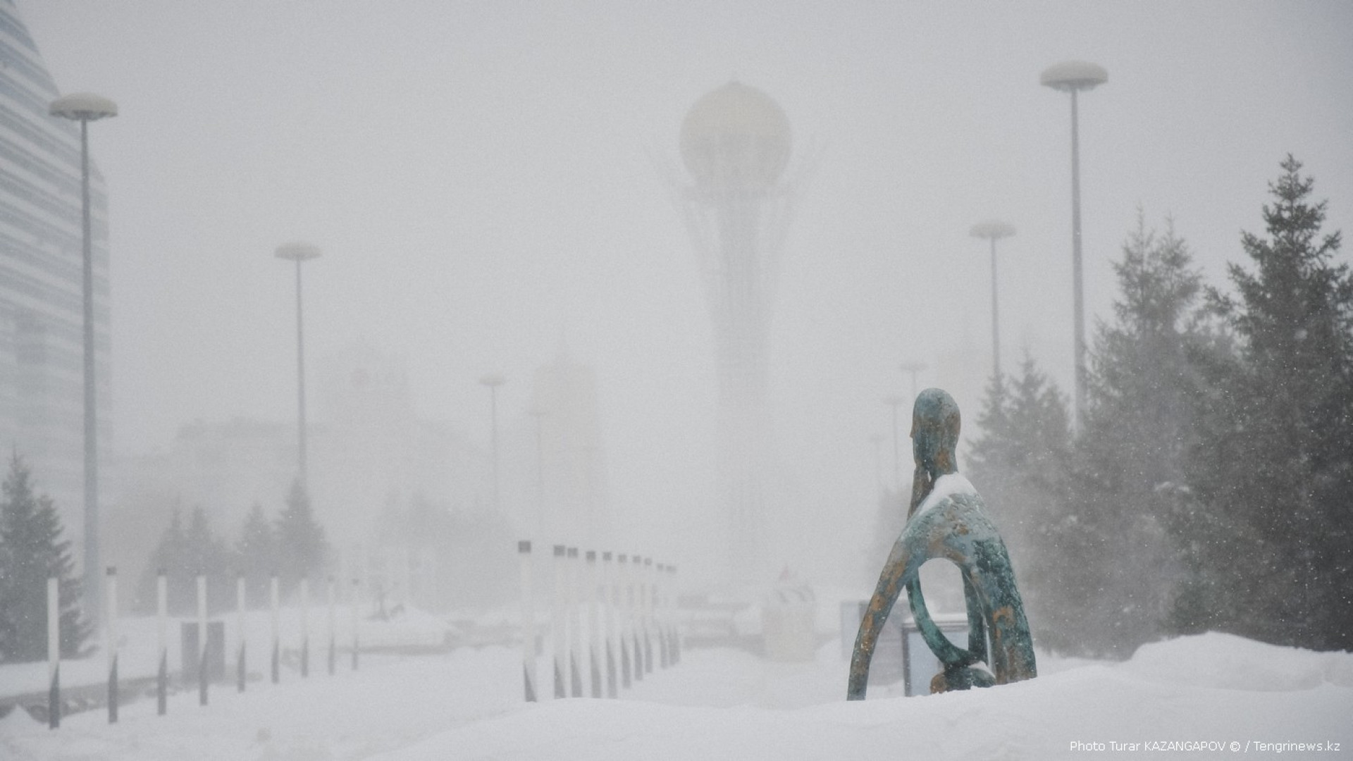 Только за сутки в Нур-Султане выпала месячная норма снега