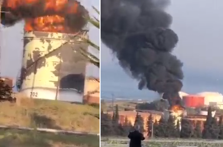 Нефтяной комплекс загорелся в Ливане