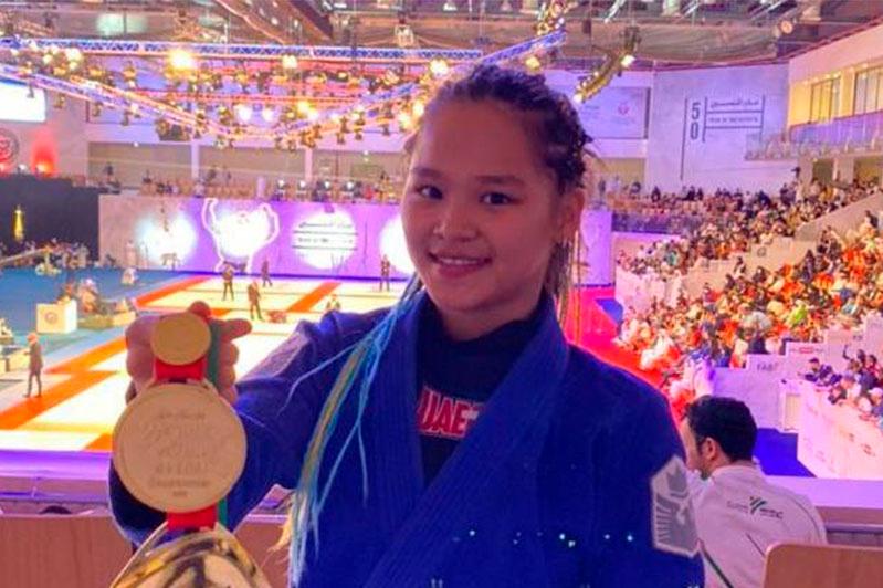 Юная казахстанка стала чемпионом мира по грэпплингу в Москве